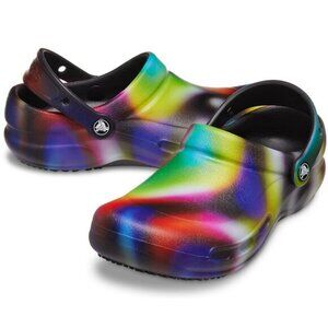 Crocs Men's‎ Bistro Graphic Work Clog Lightweight Multicolor Sandals Size 11